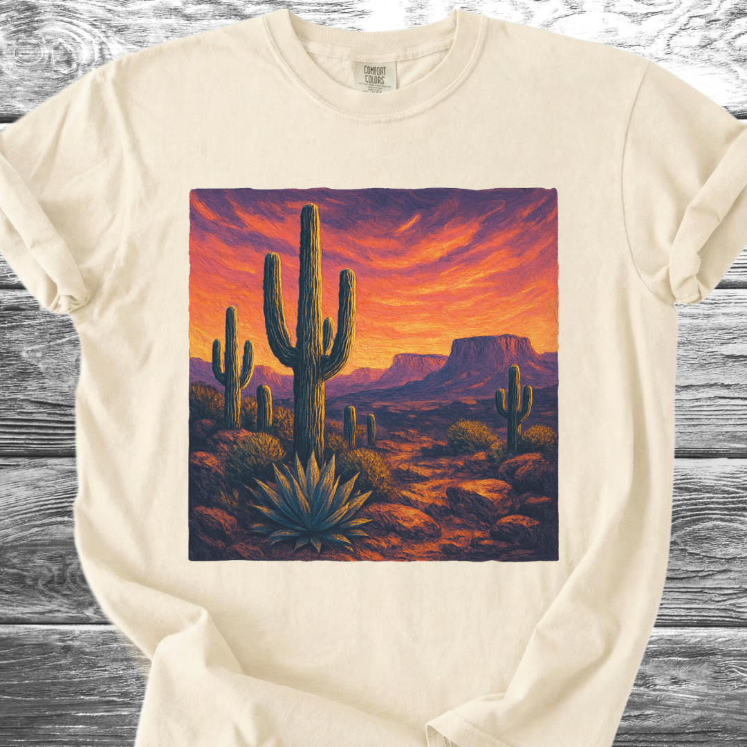Cactus Dramatic Sunset TShirt
