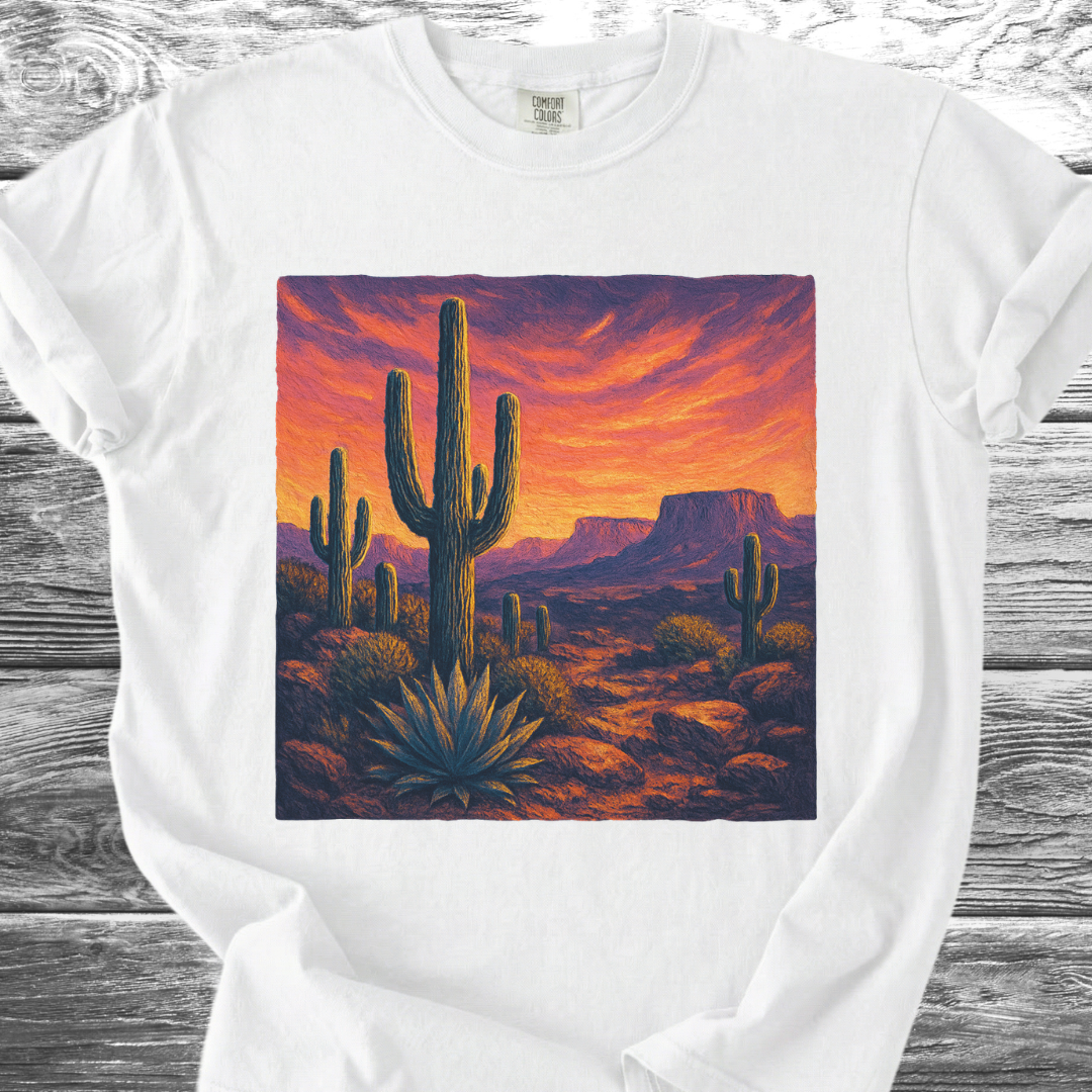 Cactus Dramatic Sunset TShirt