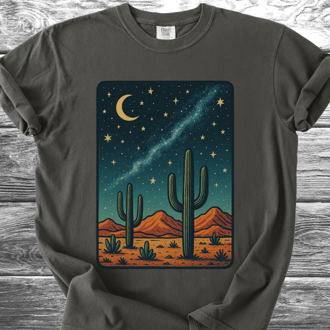 Cactus In The Desert Night TShirt