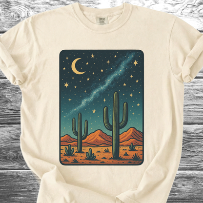 Cactus In The Desert Night TShirt