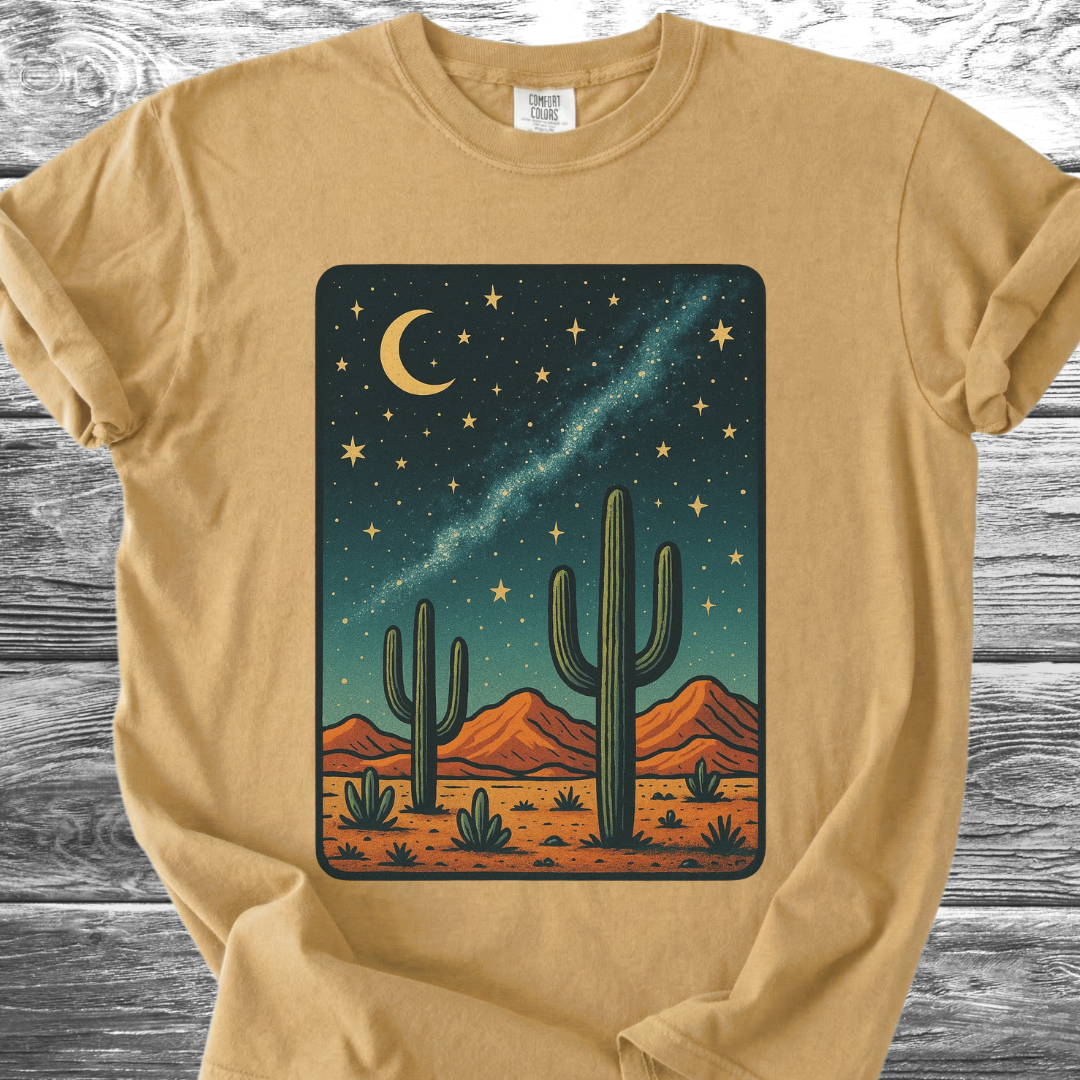 Cactus In The Desert Night TShirt