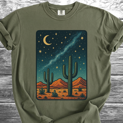 Cactus In The Desert Night TShirt
