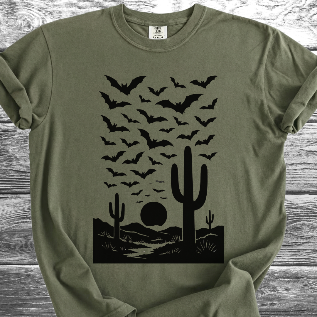 Bats At Desert Sunset TShirt