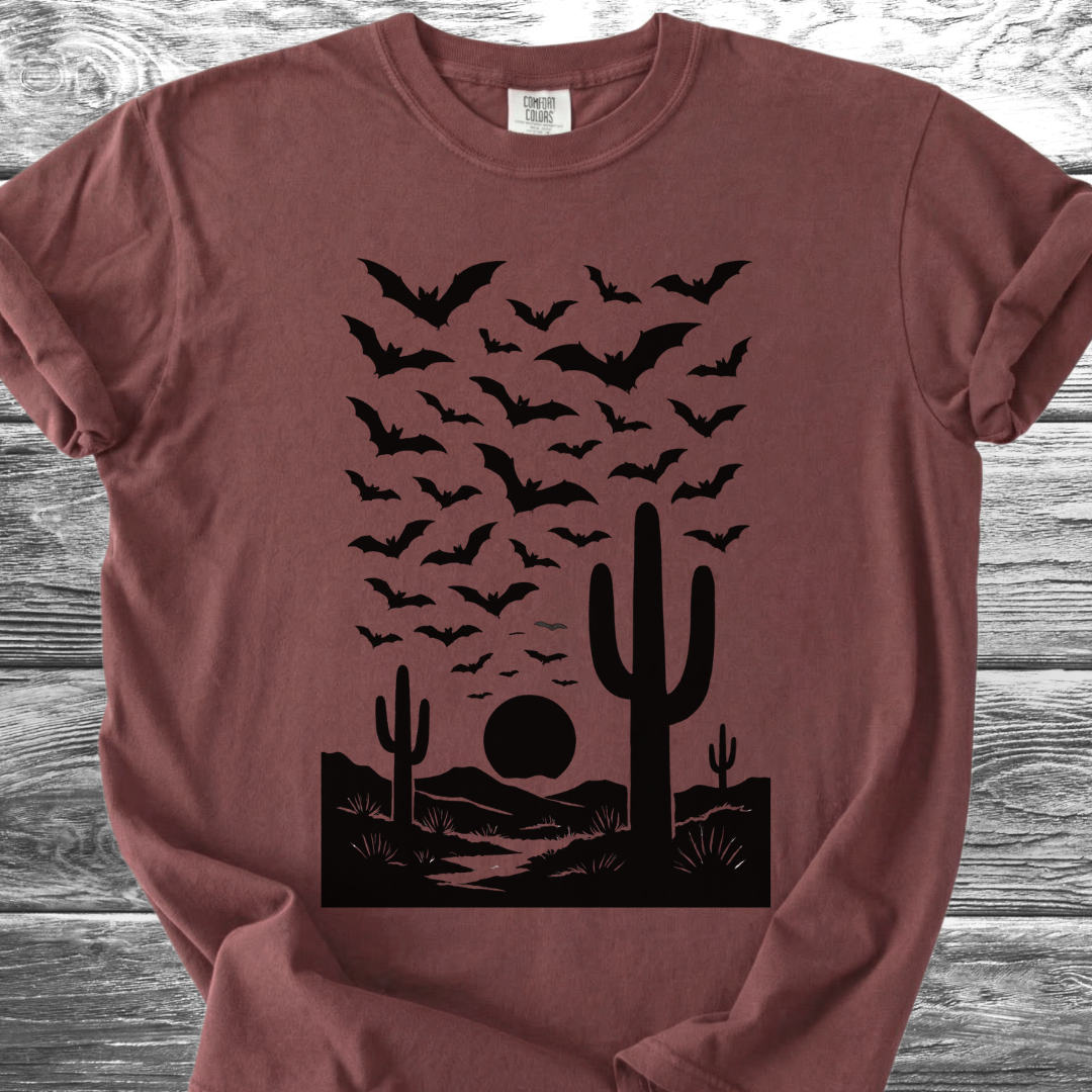 Bats At Desert Sunset TShirt
