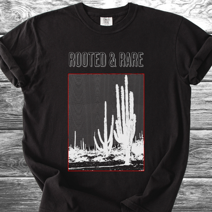 Cactus Rooted & Rare Graphic White TShirt