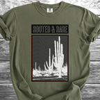 Cactus Rooted & Rare Graphic Black TShirt