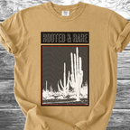 Cactus Rooted & Rare Graphic Black TShirt