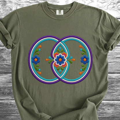 Sacred Geometry PRINTED "Embroidery Style" TShirt