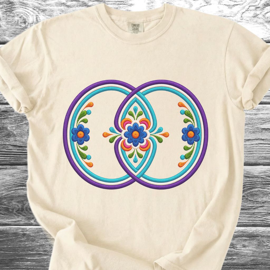 Sacred Geometry PRINTED "Embroidery Style" TShirt