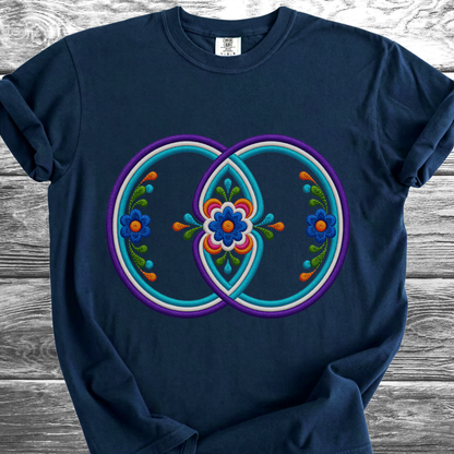 Sacred Geometry PRINTED "Embroidery Style" TShirt