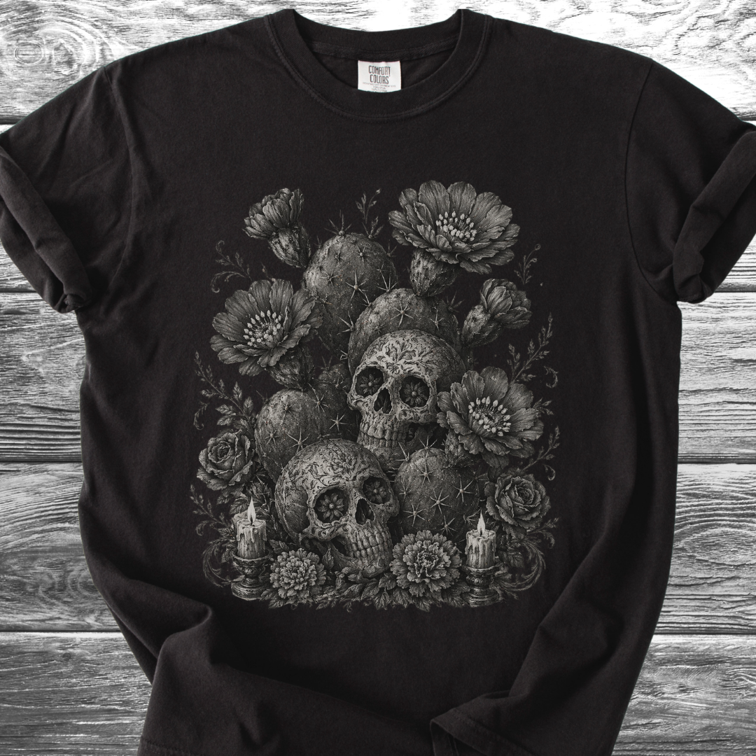 Cactus Flowers & Skulls TShirt
