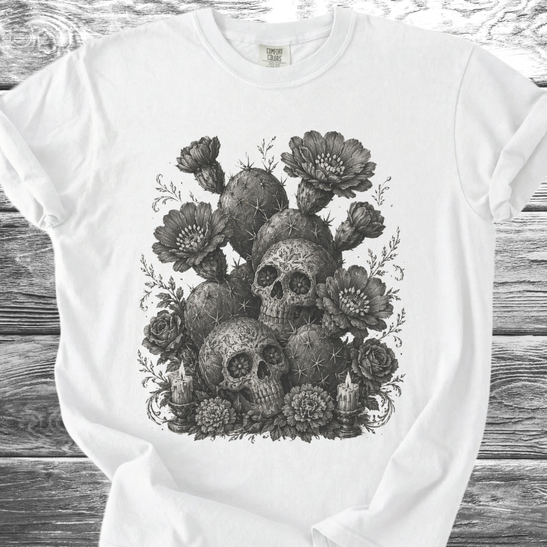 Cactus Flowers & Skulls TShirt