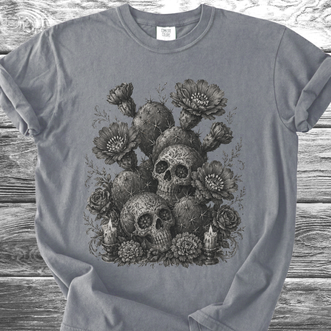 Cactus Flowers & Skulls TShirt