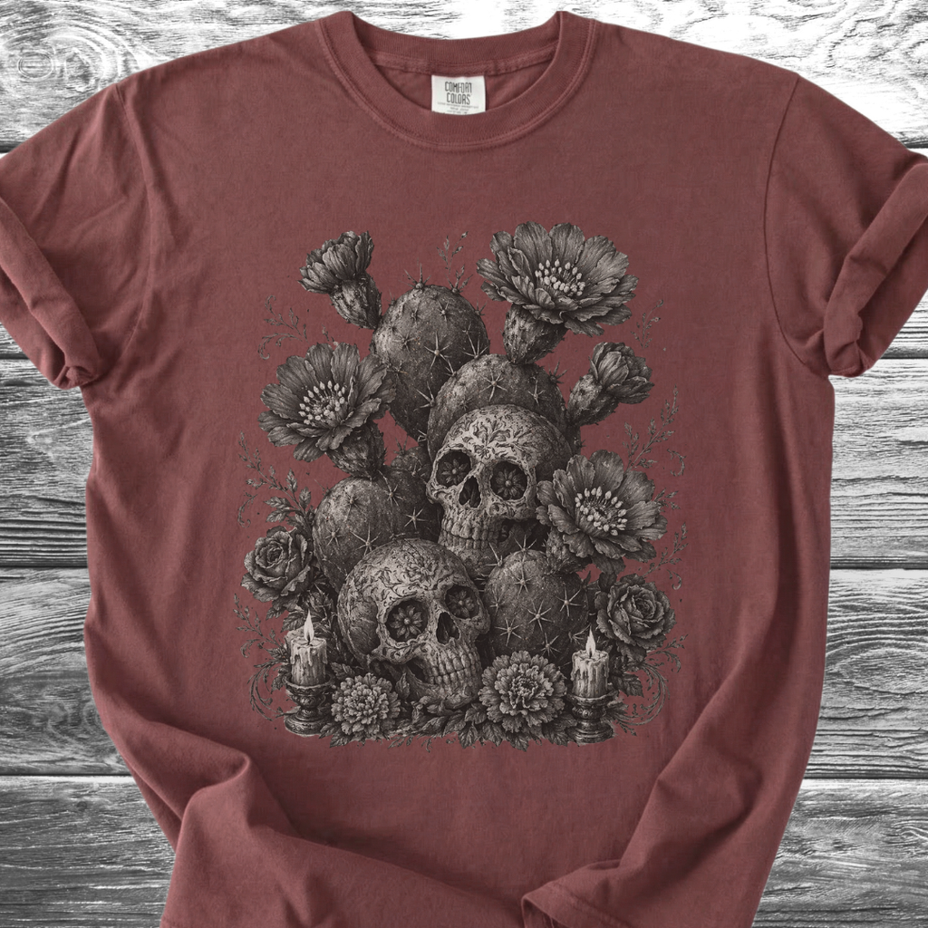 Cactus Flowers & Skulls TShirt