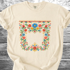 Floral PRINTED "Embroidery Style" TShirt