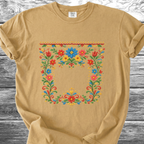 Floral PRINTED "Embroidery Style" TShirt