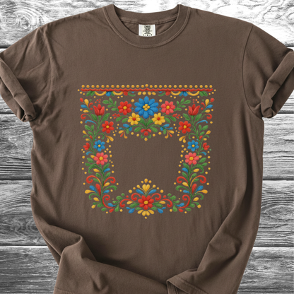 Floral PRINTED "Embroidery Style" TShirt