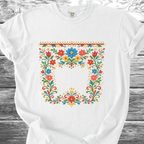 Floral PRINTED "Embroidery Style" TShirt