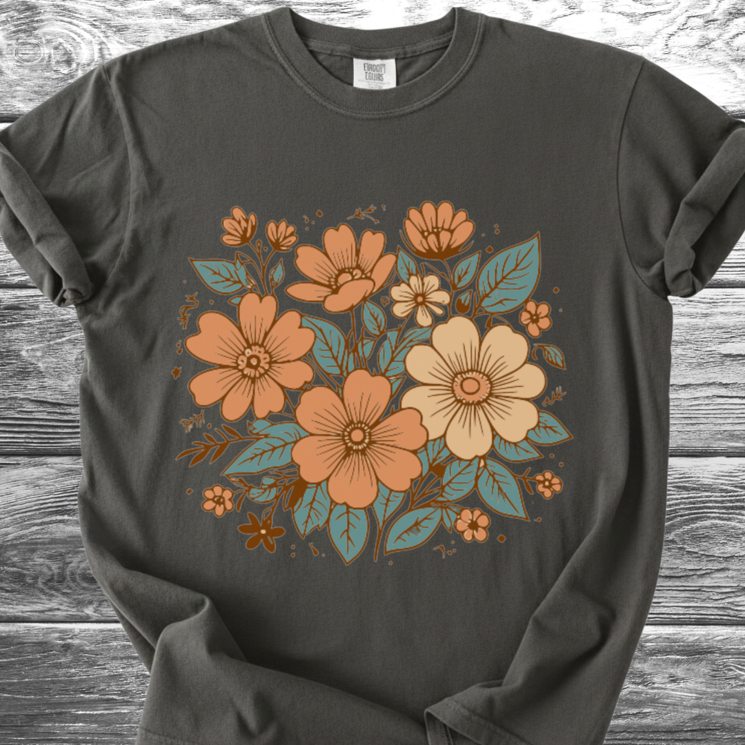 Retro-Botanical Poppies TShirt