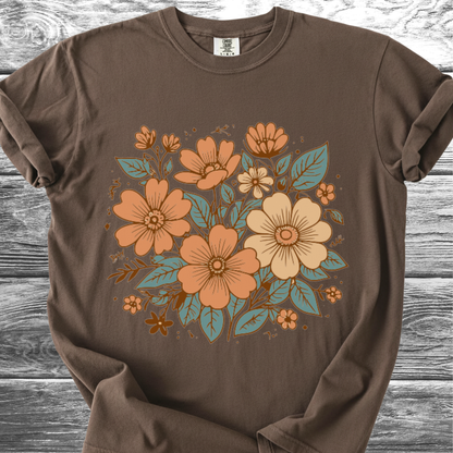 Retro-Botanical Poppies TShirt