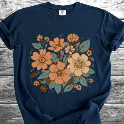 Retro-Botanical Poppies TShirt