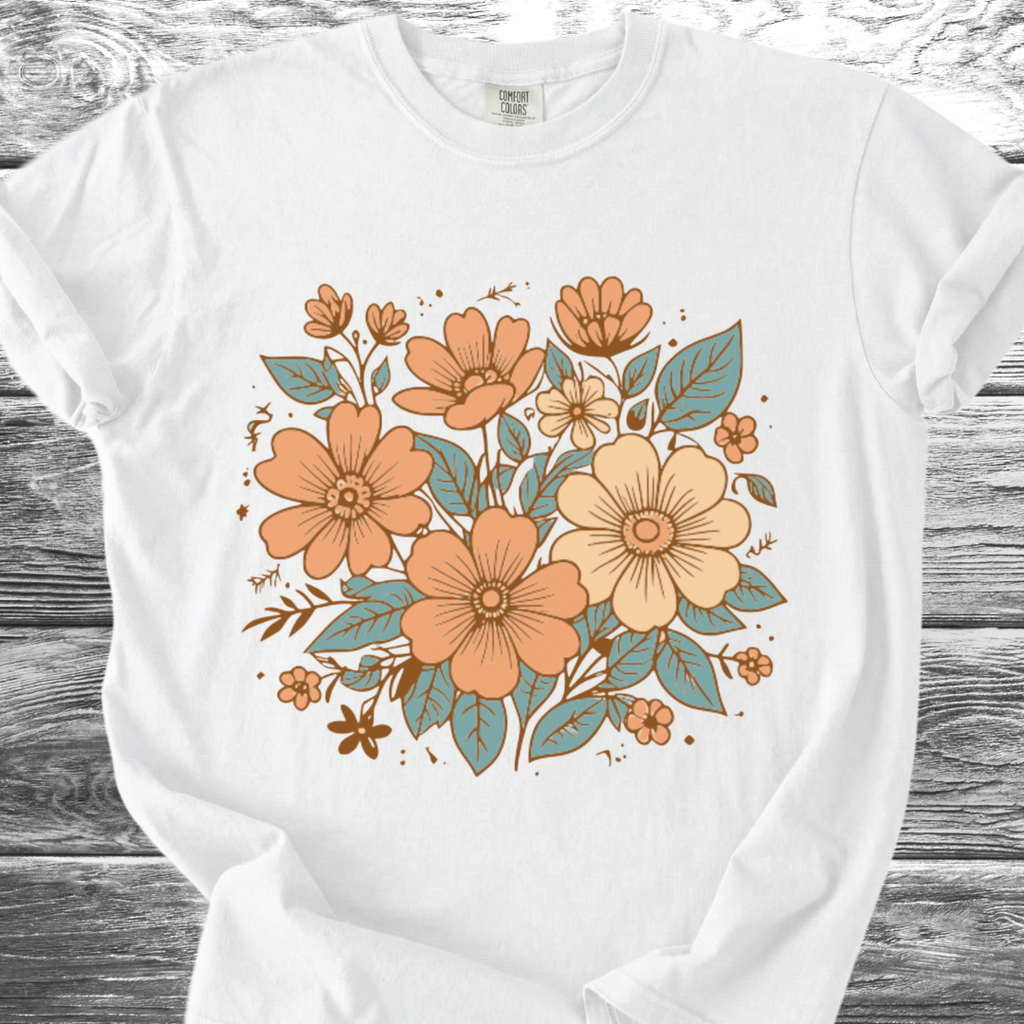 Retro-Botanical Poppies TShirt