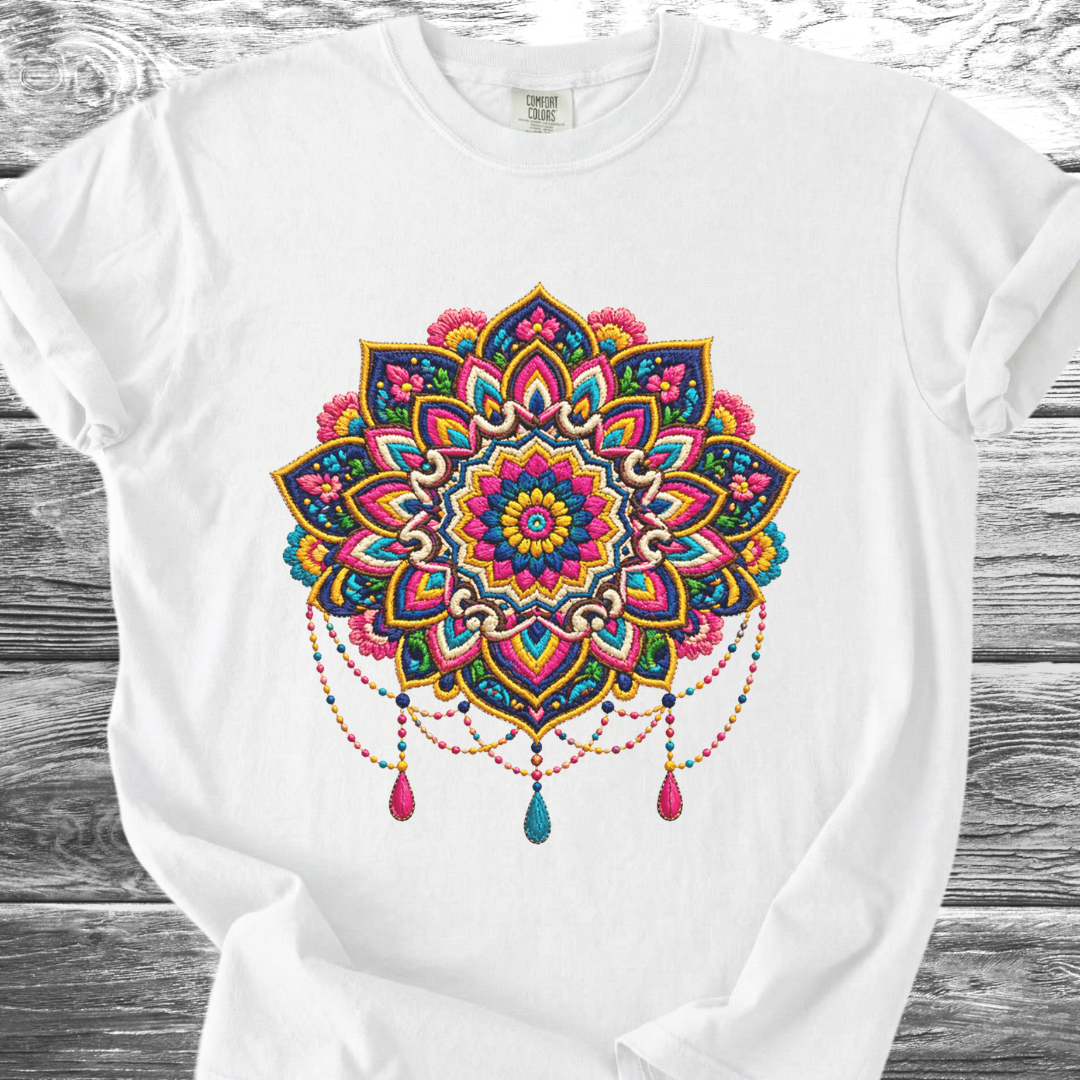 Mandala PRINTED "Embroidery Style" TShirt