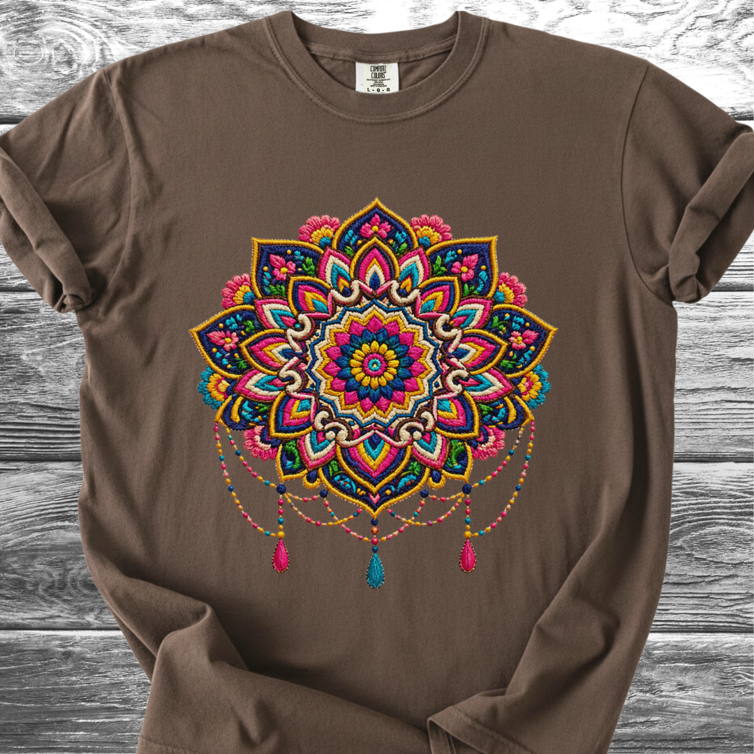 Mandala PRINTED "Embroidery Style" TShirt