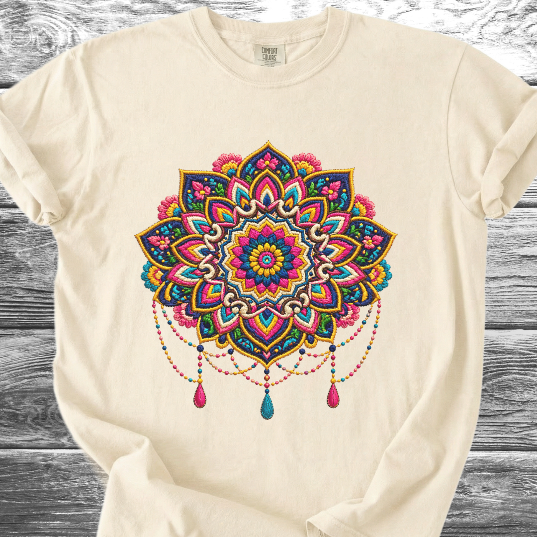 Mandala PRINTED "Embroidery Style" TShirt
