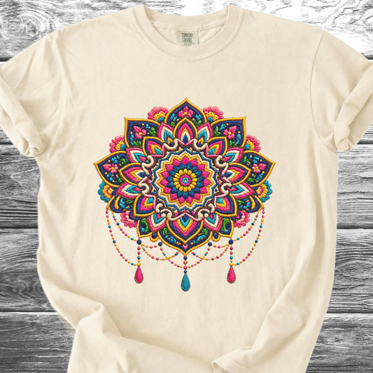 Mandala PRINTED "Embroidery Style" TShirt