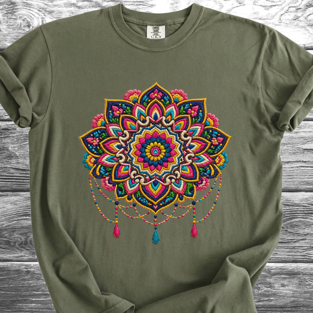 Mandala PRINTED "Embroidery Style" TShirt