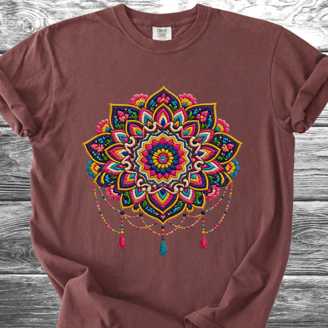 Mandala PRINTED "Embroidery Style" TShirt
