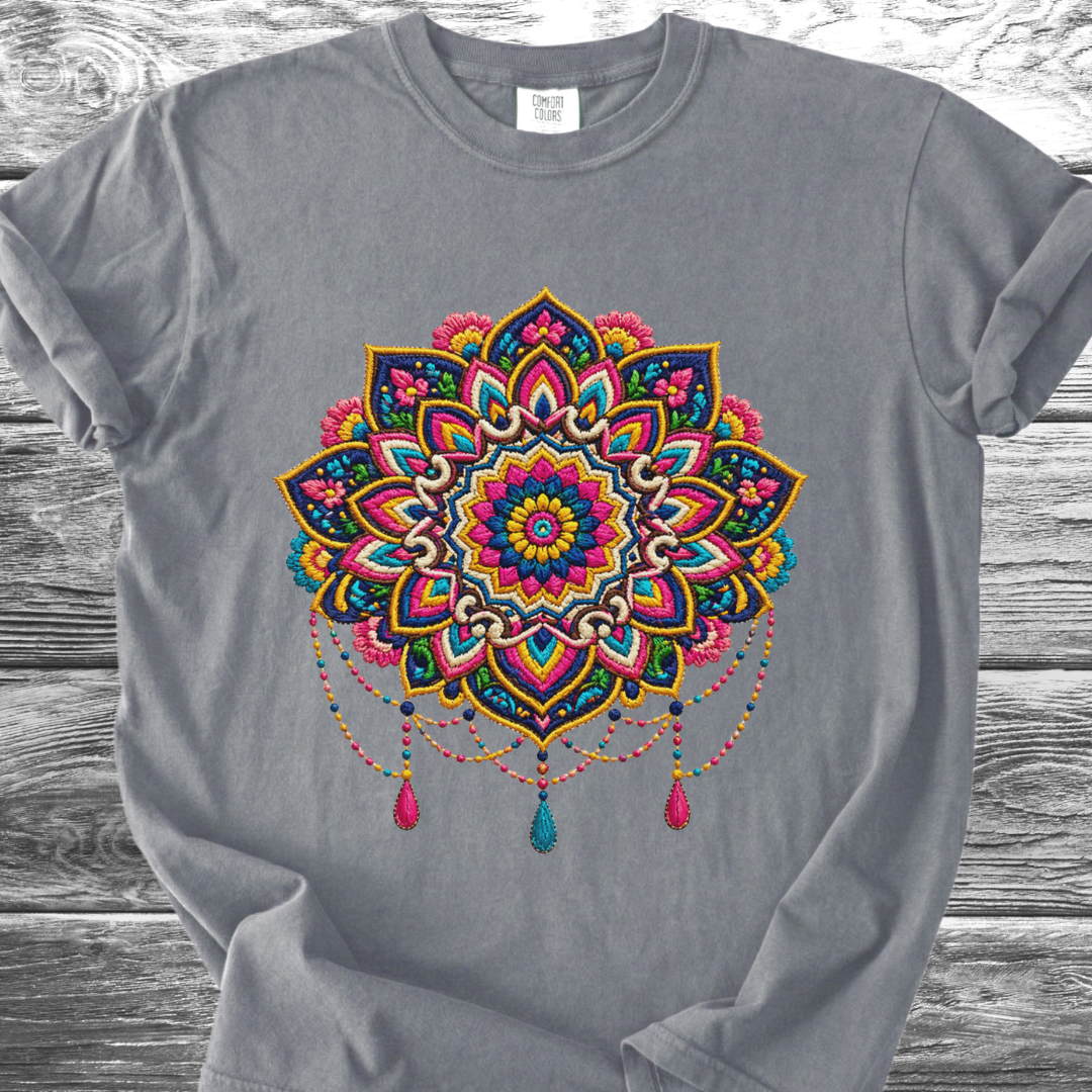 Mandala PRINTED "Embroidery Style" TShirt