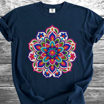 Mandala Bordado PRINTED "Embroidery Style" TShirt