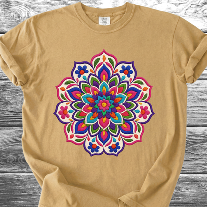 Mandala Bordado PRINTED "Embroidery Style" TShirt