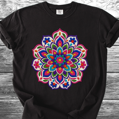 Mandala Bordado PRINTED "Embroidery Style" TShirt