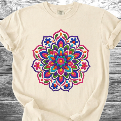 Mandala Bordado PRINTED "Embroidery Style" TShirt