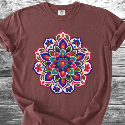 Mandala Bordado PRINTED "Embroidery Style" TShirt