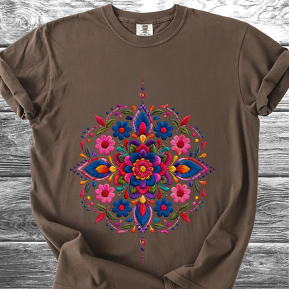 Mandala Mexicano PRINTED "Embroidery Style" TShirt
