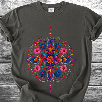 Mandala Mexicano PRINTED "Embroidery Style" TShirt