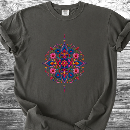 Mandala Mexico PRINTED "Embroidery Style" TShirt