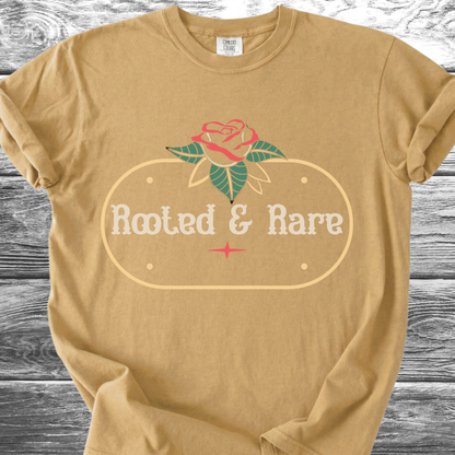 Rooted & Rare Rose Plaque TShirt