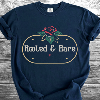 Rooted & Rare Rose Plaque TShirt