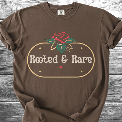 Rooted & Rare Rose Plaque TShirt