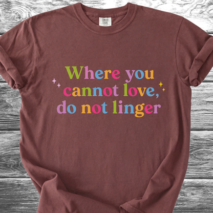 Where You Cannot Love Rainbow TShirt