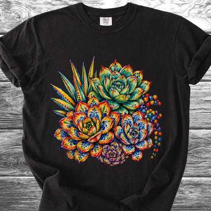 Ceramic Style Succulents TShirt