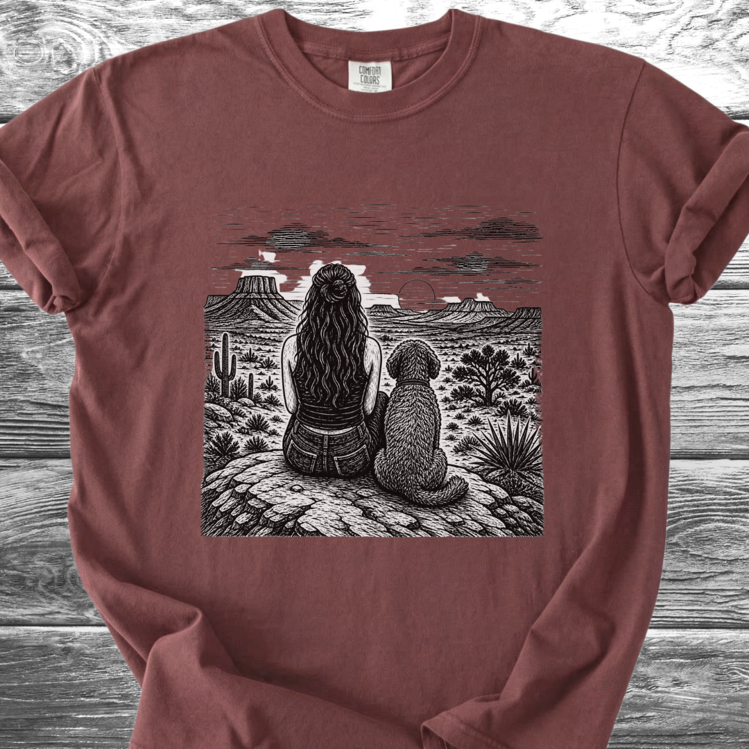 Desert Girl & Her Shaggy Dog TShirt