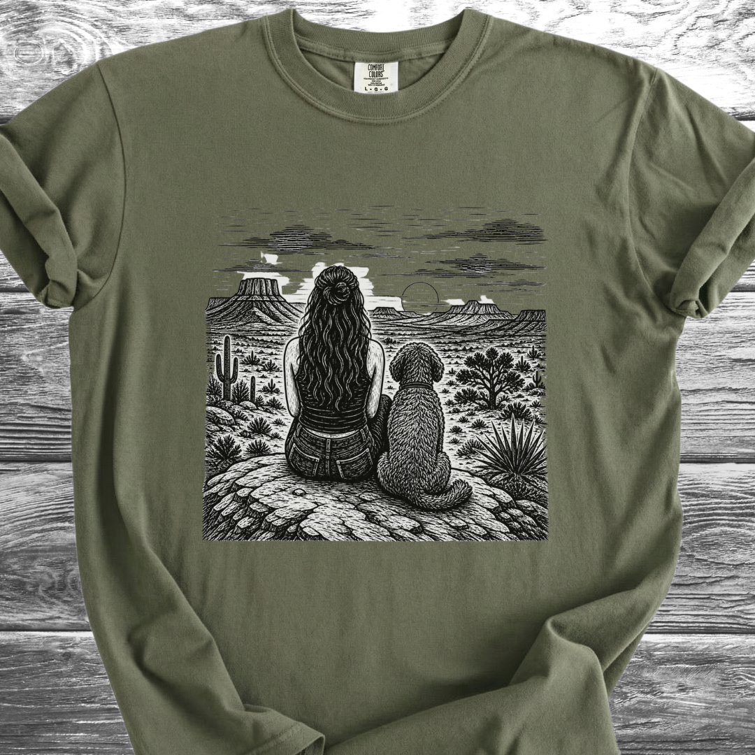 Desert Girl & Her Shaggy Dog TShirt