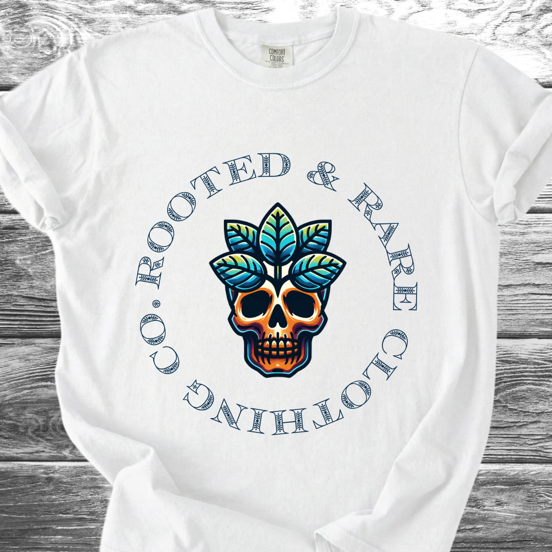 Rooted & Rare Earth Skull TShirt