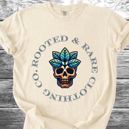 Rooted & Rare Earth Skull TShirt